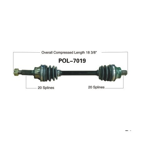 Wide Open OE Replacement CV Axle for POL FRONT 300HAWK4X/SMAN300/400HO POL-7019